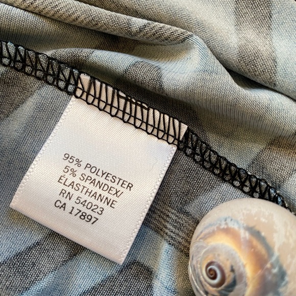 Banana Republic Turquoise/Black Geometric Dress XS - Picture 11 of 11